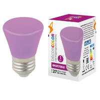 Лампа Volpe LED D45 Е27 1W фиолетовый