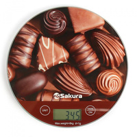 Весы кухонные SAKURA SA-6076С 8кг ЖКД Шоколад