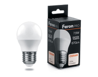 Лампа LED Feron PRO шар 7.5W Е27 4000K LB-1407  38075