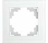 Рамка Stekker Катрин белое стекло 1-м GFR00-7001-01  39517