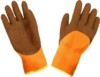 Перчатки Зимние акриловые, вспененнные латекс оранж