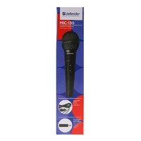 Микрофон Defender MIC-130 караоке 5м черный