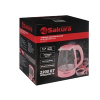 Чайник SAKURA SA-2733 (1,8л, 1,8кВт) стекло 