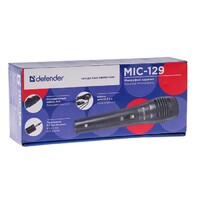 Микрофон Defender MIC-129 караоке 5м черный