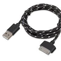 Кабель USB AM- iPhone4 1,2м  нейлон, Smartbuy,черный