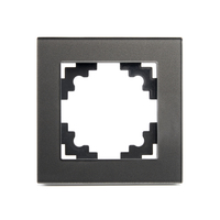 Рамка Stekker Катрин черное стекло 1-м GFR00-7001-05  39518